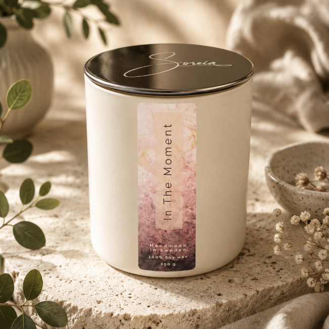 In The Moment, handgjort doftljus av sojavax, 250 g
