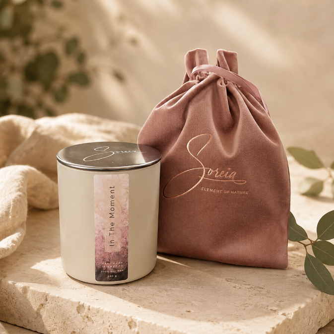In The Moment, handgjort doftljus av sojavax, 250 g
