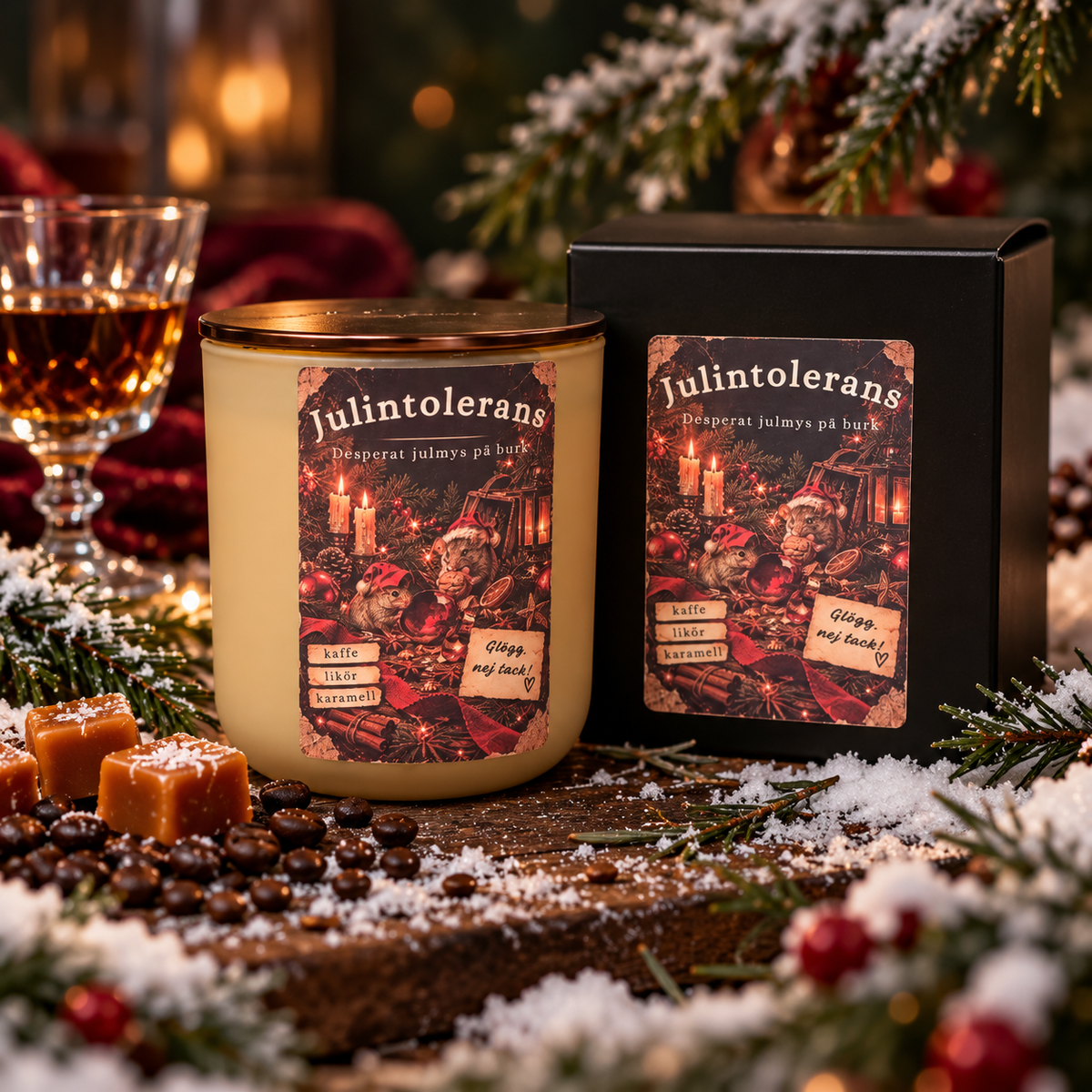 Julintolerans – Handgjort doftljus i 100 % sojavax, 220 g