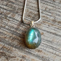 Labradorit, 925 sterling silver hänge